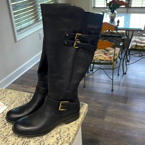 New  Naturalizer wide calf leather   7.5 black wide calf boots
